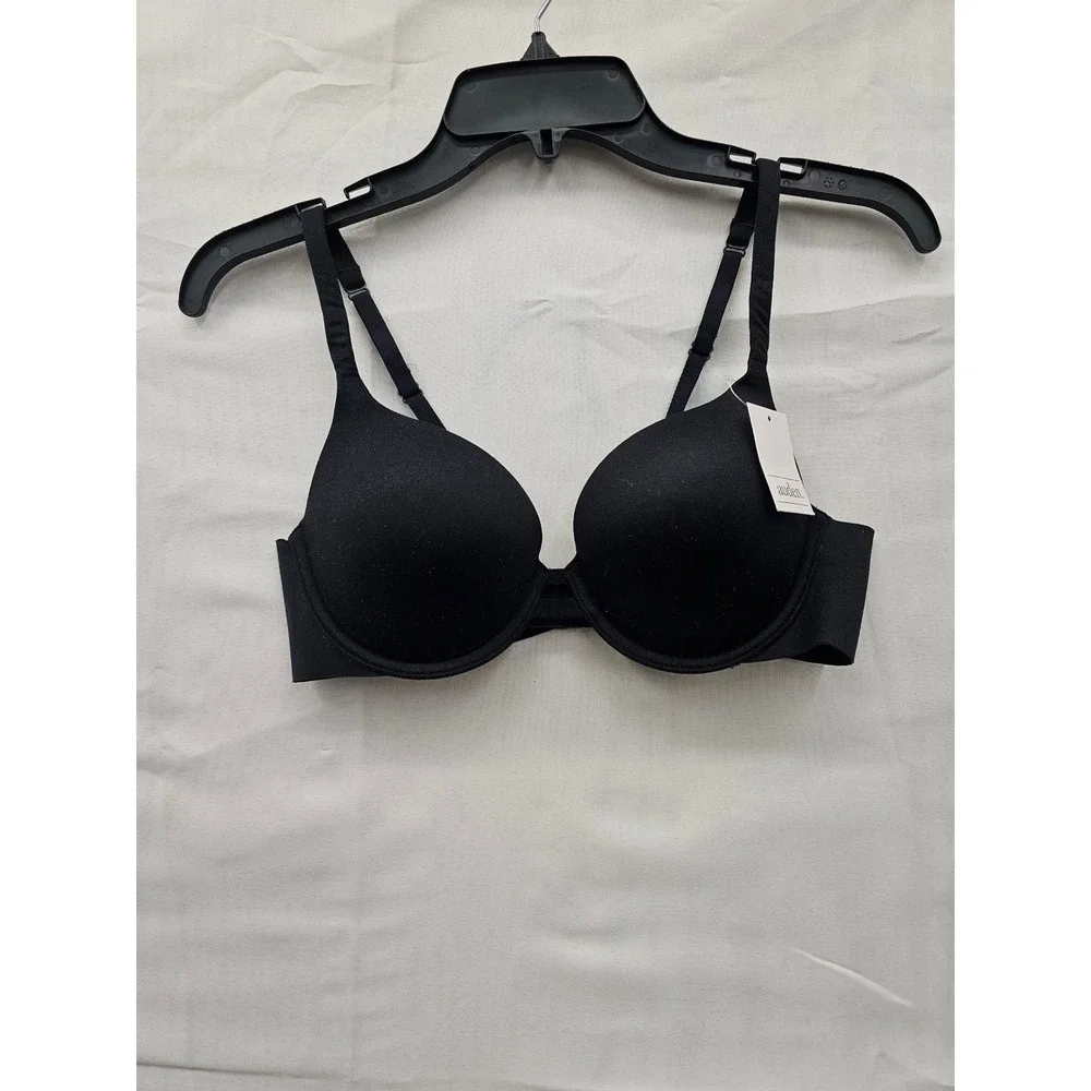 Auden Light Lift Plunge‎ Bra Black Underwire Molded Cup 34B 023127679